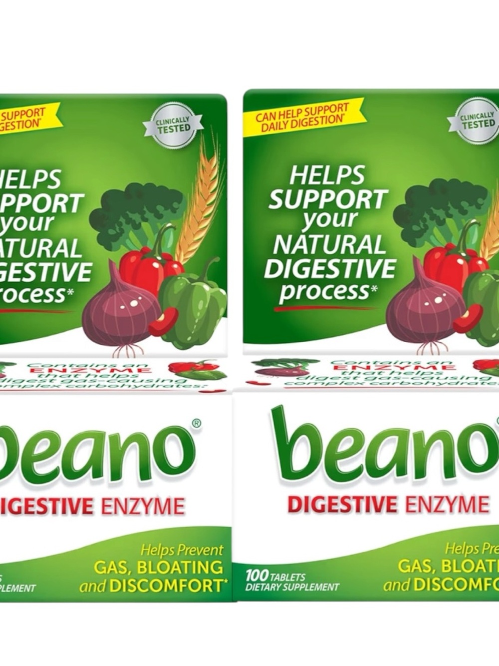Beano Digestive Enzyme Tablet TWO 100 Ct NEW